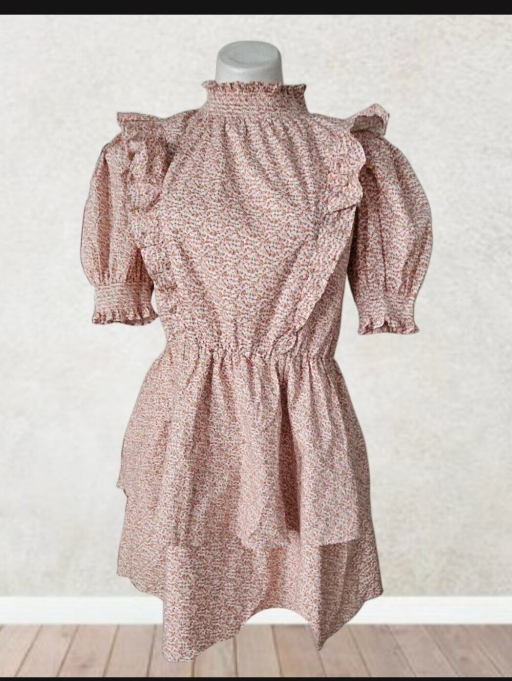 English FactoryEnglish Factory Floral Puff Sleeve Mini Dress, Size LARGR
